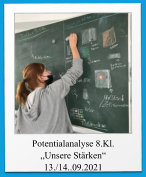 Potentialanalyse 8.Kl. „Unsere Stärken“ 13./14..09.2021