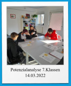 Potenzialanalyse 7.Klassen 14.03.2022