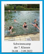 Schwimmcamp der 7. Klassen 26.08. - 2.09.2022