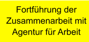 Fortführung der Zusammenarbeit mit Agentur für Arbeit