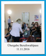 Übergabe Berufswahlpass 11.11.2016