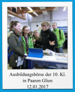 Ausbildungsbörse der 10. Kl. in Paaren Glien 12.01.2017