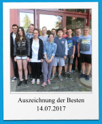 Auszeichnung der Besten 14.07.2017