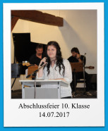 Abschlussfeier 10. Klasse  14.07.2017