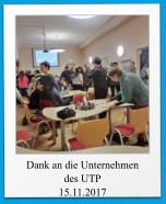 Dank an die Unternehmen des UTP 15.11.2017