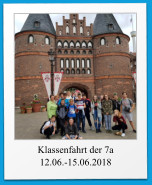 Klassenfahrt der 7a 12.06.-15.06.2018