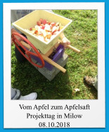 Vom Apfel zum Apfelsaft Projekttag in Milow 08.10.2018