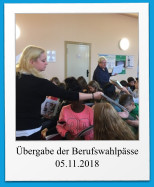 Übergabe der Berufswahlpässe 05.11.2018