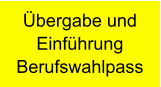 Übergabe und Einführung Berufswahlpass