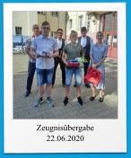 Zeugnisübergabe 22.06.2020