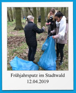 Frühjahrsputz im Stadtwald 12.04.2019