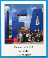 Besuch der IFA in Berlin 11.09.2019